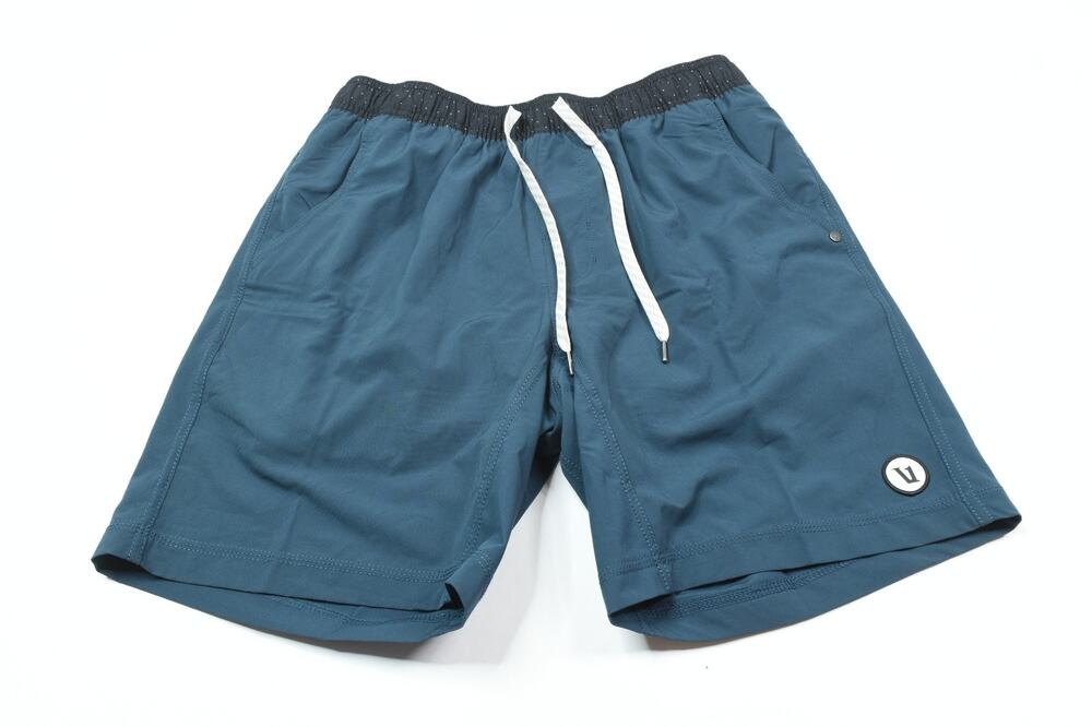 Vuori KORE Shorts Mens Medium Blue Lined Drawstring Stretch Athletic Fit Gym